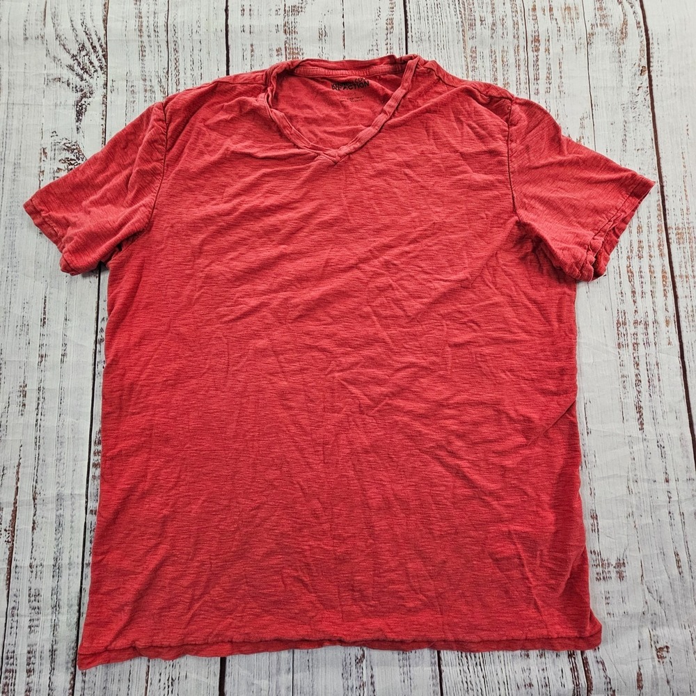 Kenneth Cole Reaection Red Short Sleeve Cotton T-Shirt Women's L